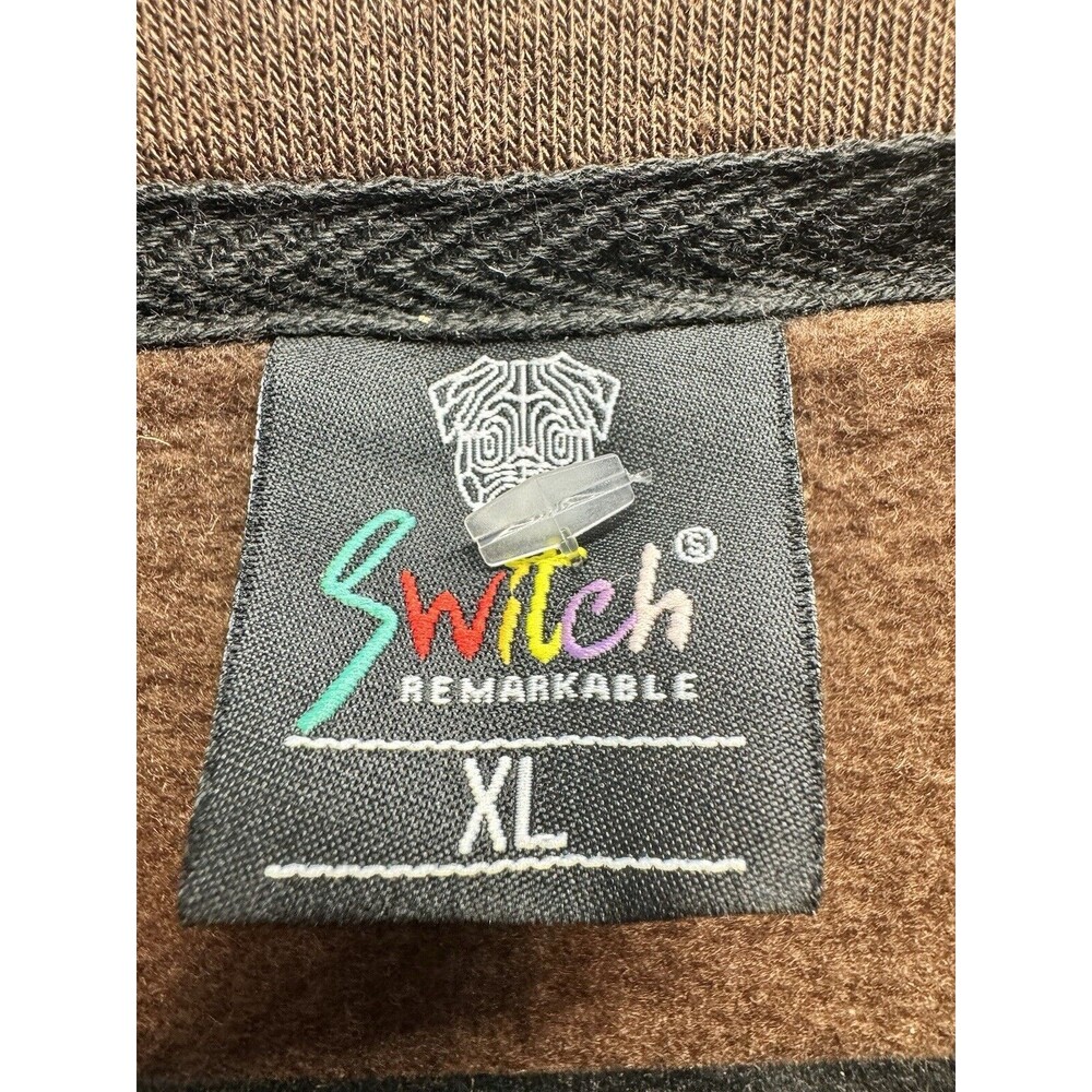 NEW Switch Remarkable Varsity Jacket Brown/Tan, Button Down Men’s Sz Large - Picture 10 of 16
